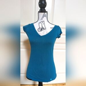 Aeropostale Aqua Colored slim fit T-shirt. Ladies size Medium
